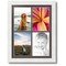 ArtToFrames Collage Photo Picture Frame with 4 - 5x7 inch Openings, Framed in White with Over 62 Mat Color Options and Regular Glass (CSM-3966-2153)